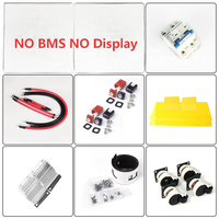 Kotak Baterai DIY 32kWh, Casing Kosong 16S Baja, Pemutus Sirkuit 250A, CAN RS485, Roda Caster untuk 16 pcs Sel MB56 280Ah 314Ah