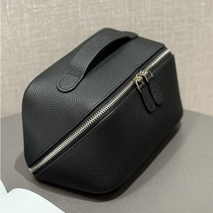 Bolsas de Maquillaje Personalizadas de Cuero Genuino, Bolsas de Cosméticos de Piel Vacuna Sencillas y Modernas para Mujer, Bolsas de Aseo, Bolsas de Almacenamiento - Product Image 4