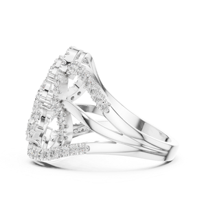 Bague en argent avec diamant, bijou élégant et brillant pour femme, idéal pour un mariage, une fiançailles, un anniversaire ou un usage quotidien - Product Image 3
