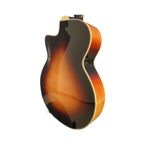 Yunzhi Luthier Guitare à corps creux Jazz Archtop de 16 pouces en érable flammé avec corps en épicéa et touche en ébène - Product Image 4
