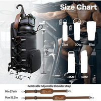 Sac à bouteille d'eau magnétique en nylon noir, design 2025, sac de sport portable pour homme, sac à bouteille d'eau magnétique pour la salle de sport