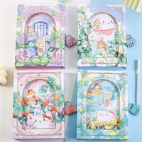 Carnet de Notes Secret Garden Papeterie Délicate pour Étudiants avec Serrure, Journal Intime Cadeau pour Filles