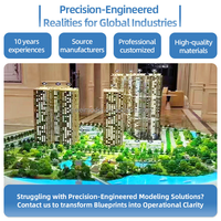 Modèle moderne de bâtiment 3D pour la solution de conception graphique de trains de modèle d'échelle d'exposition architecturale