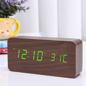 Gỗ thủ công làm kỹ thuật số LED đồng hồ báo thức cho phòng ngủ - Product Image 5