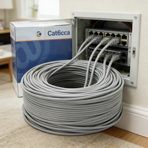 สายอีเธอร์เน็ต CAT6 สำหรับภายนอกอาคาร ขนาด 23AWG แบบ Solid CCA UTP ยาว 1000 ฟุต (305 เมตร)  หุ้มฉนวน PE กันน้ำ รองรับความเร็ว 10Gbps สำหรับการฝังดินโดยตรง - Product Image 1