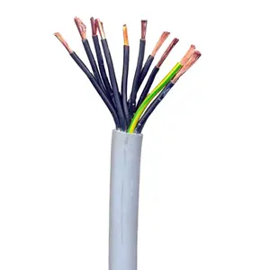 Kabel Kontrol Datar Bulat Kabel H07VVH6-F A07VVH6-F Multi Core Insulasi PVC Konduktor Tembaga Fleksibel Kelas 5