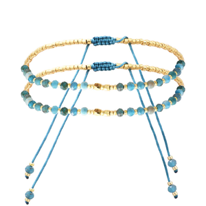 Bracelets empilables unisexes en <span class=keywords><strong>pierre</strong></span> naturelle <span class=keywords><strong>Miyuki</strong></span> KKBEAD plaqués or 18 carats - Cadeau tendance pour les anniversaires et les occasions festives - Product Image 3