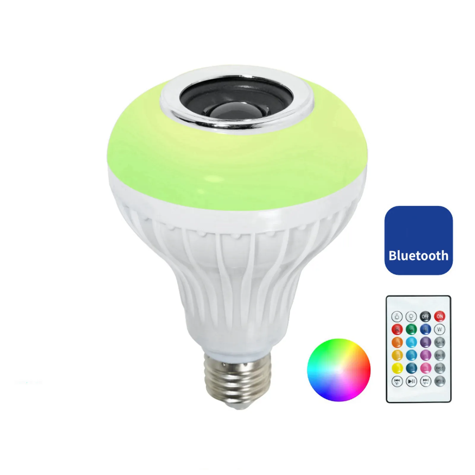 LED Wireless Light Bulb Speaker RGB Smart Music Bulb with Remote Control