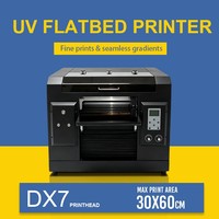 Imprimante à plat UV 30x60 CM avec tête d'impression DX7 pour des impressions fines et des dégradés fluides