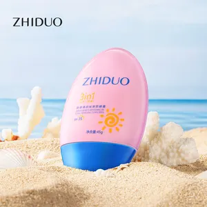 ZHIDUO7 * セラミックさわやかなしわ防止日焼け止め保湿防水日焼け止めクリームSPE45日焼け止め