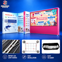 Mur d'arrière-plan en aluminium sur mesure 10x10 20x20, stand d'exposition portable, stand pop-up avec boîte lumineuse, présentoir pour salon professionnel