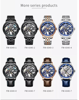 FAIRWHALE Nouvelle montre automatique mécanique à cadran ajouré, étanche, avec bracelet, pour homme FW-6040