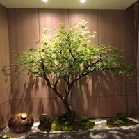 Maison et club utilisant un faux bois naturel réaliste pieds verts arbre artificiel pour la décoration paysagère