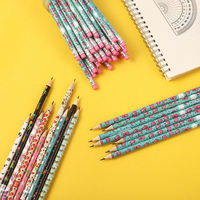 Crayons HB personnalisés avec impression couleur, transfert à chaud, écologiques, prise en main facile, design personnalisé, aiguisés avec gomme