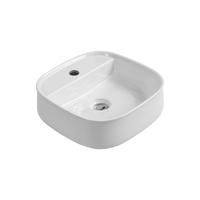 Vasque en céramique blanche en gros de l'usine de Chaozhou, design ovale moderne pour salle de bain, lavabo mural artistique pour se laver les mains, toilettes