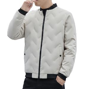 Giacca invernale da uomo <span class=keywords><strong>Bomber</strong></span> lungo Casual con chiusura a cerniera in Nylon e imbottitura in cotone per uso esterno - Product Image 1