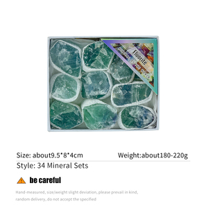 Set regalo di pietra minerale di cristallo naturale grezzo per la decorazione e l'educazione curativa - Product Image 3