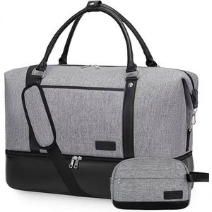 Muestra gratuita, bolso de lona deportivo informal para mujer, bolso de viaje, bolso de fin de semana, bolso de viaje de gran capacidad - Product Image 1