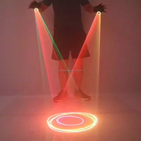 Guantes Láser de Alta Calidad 2 en 1 con Barra Luminosa LED, Disfraz de Discoteca, Rojo Verde, Multihaz, Espectáculo de Escenario, DJ, Tipo Vórtice
