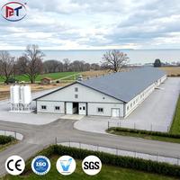 Bâtiment en structure métallique préfabriquée pour poulailler, conception économique pour fermes avicoles