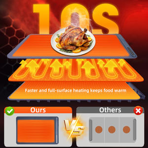 صينية تسخين طعام قابلة للطي مع تسخين كهربائي بملف حراري، سطح سيليكون مرن، لوح تسخين محمول للمطبخ - Product Image 5