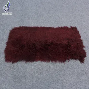 Premium Quality Karakul Lamb Fur Plate Rug Long Hair Mongolian Lamb Fur Plate