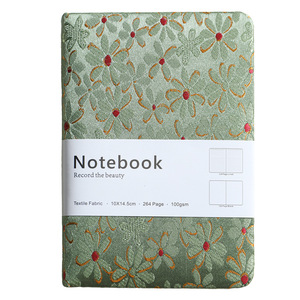 Cuaderno de Tapa Dura con Bordado de <span class=keywords><strong>Flores</strong></span> y Árboles en Lino Vintage Retro para Estudiantes, Grueso, A6, Personalizable - Product Image 5