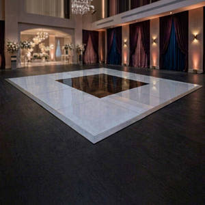 Système de plancher de danse interactif en contreplaqué pour événements, 4x4 pieds, avec système de fixation Cam Lock, idéal pour les mariages - Product Image 1