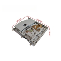 JSJM JSJM-TBQJ00233 Accepteur de pièces à insertion directe mécanique personnalisable pour jeux d'arcade, métal et plastique, gris clair