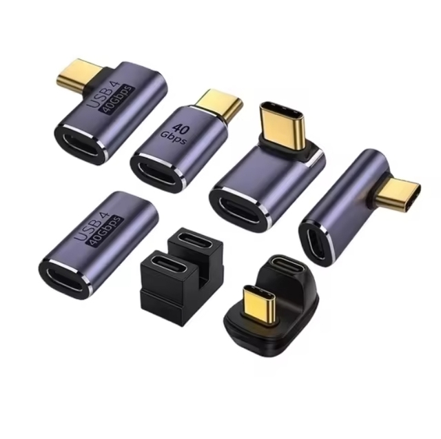 100W Metal USB 4.0 Type C Adapter OTG 40Gbps Fast Data Transfer Phone USB-C Charging Converter for Tablet Macbook Air Pro Laptop