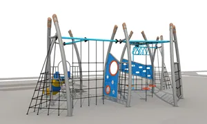 Ngoài trời Tập Thể Dục Đào Tạo vui chơi giải trí trượt Rope lưới trẻ em làm việc ra leo núi sân chơi thiết bị với Slide