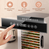 De nieuwste, vergrote 12-laags gedroogde-fruitmachine met touchscreen en grote capaciteit, geschikt voor huishoudelijk en commercieel gebruik.