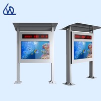 Layar Iklan Besar Satu Sisi yang Dapat Disesuaikan 65 Inci TV Layar Sentuh Kios Luar Ruangan LCD Display Digital Signage