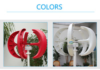 Nouvelle conception, éolienne à axe vertical rouge 1000W 12V 24V, générateur d'énergie éolienne 1kw 2kw 3kw 5kw à vendre
