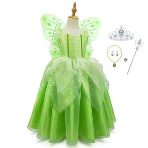 Costume de fée pour enfants MS, très vendu, robe verte de princesse Tinkerbell pour bébés filles avec accessoires - Product Image 2