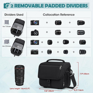 <span class=keywords><strong>Sac</strong></span> à appareil photo étanche en gros, <span class=keywords><strong>sac</strong></span> à <span class=keywords><strong>bandoulière</strong></span> portable pour appareil photo reflex numérique/SLR/sans miroir pour Canon Sony Fujifilm - Product Image 3