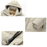 Veste à capuche classique en polyester respirant à manches longues pour homme, couleur unie, fermeture éclair, manteau d'hiver décontracté pour l'extérieur – Meilleure vente