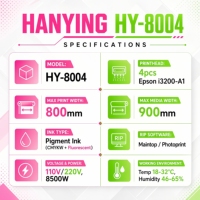 Imprimante DTF grand format HANYING 80 cm avec sécheur agitateur, ligne de production commerciale pour transfert textile, garantie 1 an