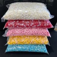 Perles plates de 8 mm en gros, perles demi-rondes, perles néon pour breloques de slime, accessoires de scrapbooking et de bricolage