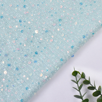 Tissu en maille tricotée sur mesure, résistant aux plis, respirant, avec broderie de sequins colorés en tulle