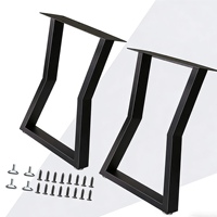 Banc en fonte de style moderne pour salle à manger, café, bureau - Piétement de table de restaurant industriel avec pieds en métal pour mobilier de salon