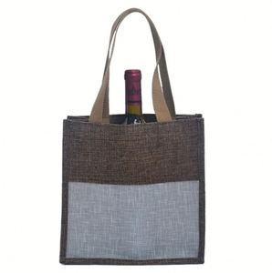 Sac de shopping en toile de jute écologique de haute qualité, réutilisable, 100% naturel, sac en jute de Noël promotionnel - Product Image 3