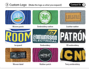 Gorros de Punto Jacquard Personalizados al por Mayor con Logotipo Bordado, Gorros de Punto con Pompón 100% Acrílico, Gorros Cálidos para el Invierno - Product Image 6