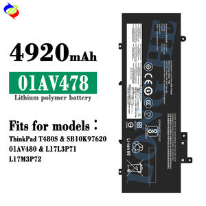 Batería recargable para portátil de 4920mAh 01AV478 <span class=keywords><strong>Mini</strong></span> 0 Cycle para <span class=keywords><strong>Lenovo</strong></span> <span class=keywords><strong>ThinkPad</strong></span> T480S SB10K97620 01AV480 L17L3P71L17M3P72 - Product Image 2