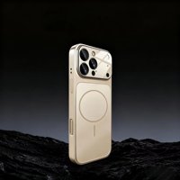 Coque de téléphone magnétique givrée mate avec protection d'objectif en verre pour iPhone 17 Air 16 15 14 13 12 11 Pro Max Plus