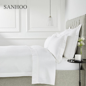 Sanhoo Hoàng Gia khách sạn chia màu sắc rắn 400 chủ đề đếm 5PC tấm ga trải giường thiết lập 100% phần trăm cotton sateen rắn Vua Khăn trải giường - Product Image 1