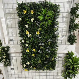 Paneles de <span class=keywords><strong>valla</strong></span> de pared verde vertical para exteriores, panel de boj artificial, follaje, seto de hierba, planta duradera, planta de arte de pared Artificial - Product Image 6