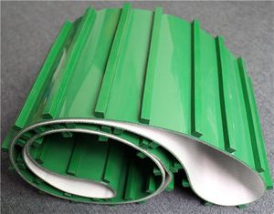 खाद्य उद्योग के लिए क्लीट्स के साथ ग्रीन पीवीसी कन्वेयर बेल्ट - Product Image 3