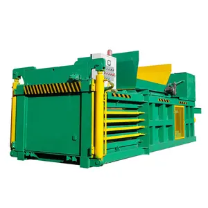 Máquina de prensa horizontal automática para resíduos, para papel de resíduos e cartão