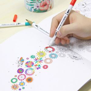 Stylo marqueur double pointe pour dessin artistique, peinture DIY, pointe fine et pinceau doux, aquarelle - Product Image 3
